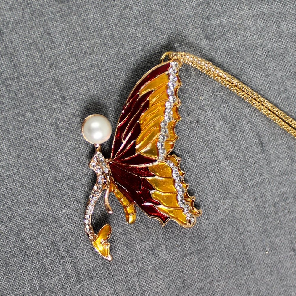Betsey Johnson Butterfly/Mermaid Necklace